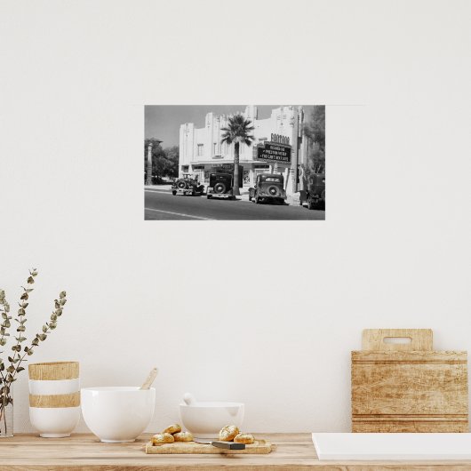 Buiten Uitzicht van het theater van Fontana Poster (Keuken)