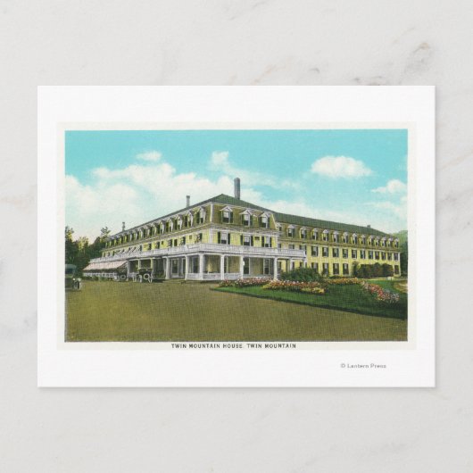 Buiten Uitzicht van het Twin Mt House Briefkaart (Voorkant)
