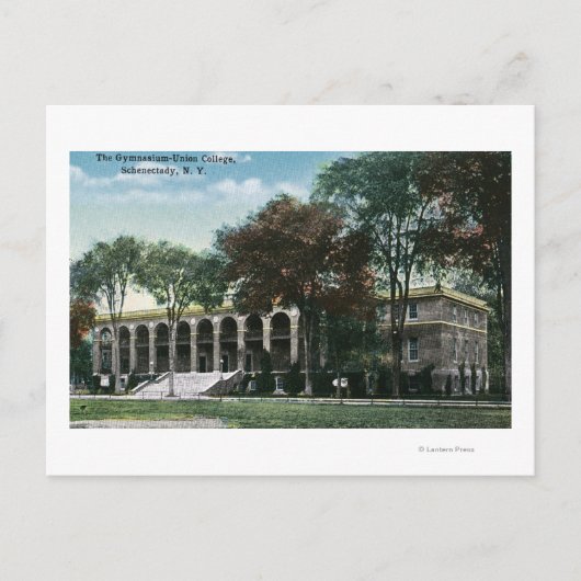 Buiten Uitzicht van het Uniecollege Gymnasium Briefkaart (Voorkant)