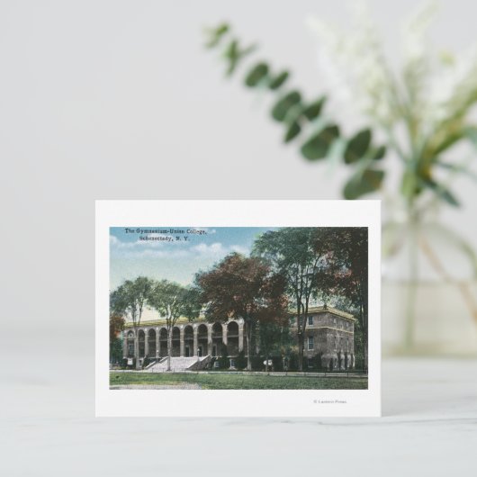 Buiten Uitzicht van het Uniecollege Gymnasium Briefkaart (Staand voorkant)