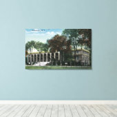 Buiten Uitzicht van het Uniecollege Gymnasium Canvas Afdruk (Insitu (Houten vloer))