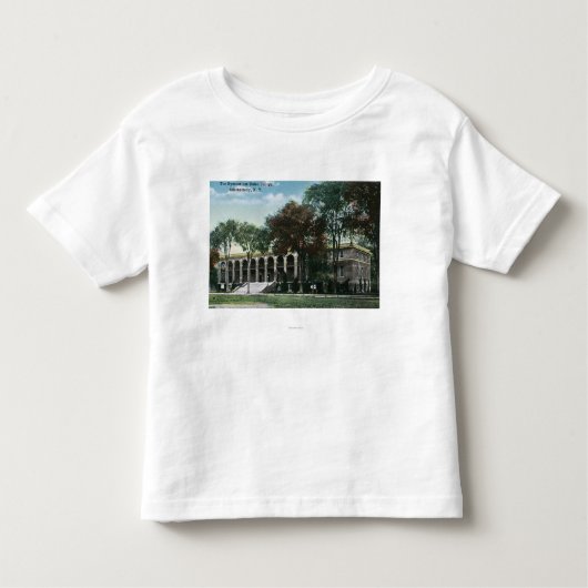 Buiten Uitzicht van het Uniecollege Gymnasium Kinder Shirts (Voorkant)