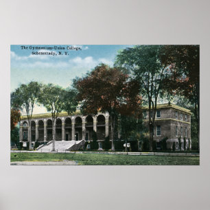 Buiten Uitzicht van het Uniecollege Gymnasium Poster