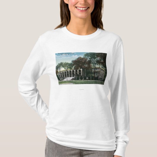Buiten Uitzicht van het Uniecollege Gymnasium T-shirt (Voorkant)