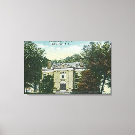 Buiten Uitzicht van het Uniecollege YMCA Canvas Afdruk (Voorkant)