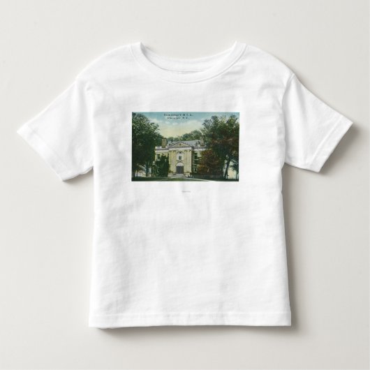 Buiten Uitzicht van het Uniecollege YMCA Kinder Shirts (Voorkant)