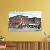 Buiten Uitzicht van het Wenatchee Hotel Canvas Afdruk (Insitu (Woonkamer))