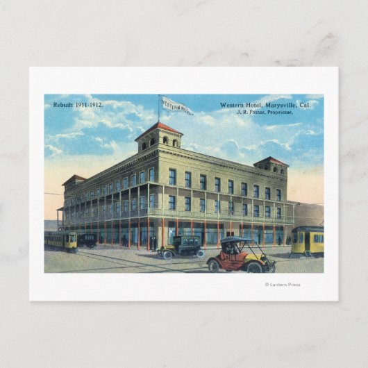 Buiten Uitzicht van het Western hotel Briefkaart (Voorkant)