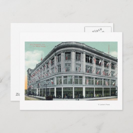 Buiten Uitzicht van het Witte Huis Briefkaart (Voorkant / Achterkant)