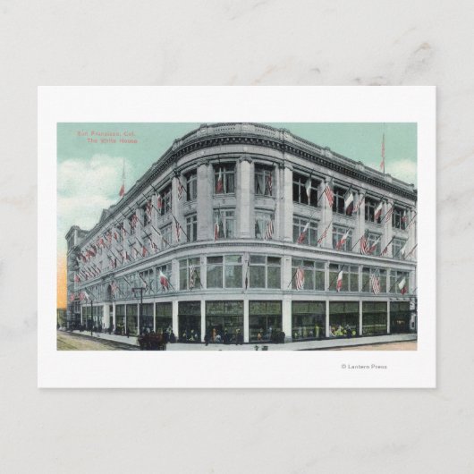 Buiten Uitzicht van het Witte Huis Briefkaart (Voorkant)