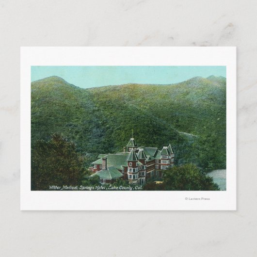 Buiten Uitzicht van het Witter Springs Hotel Briefkaart (Voorkant)