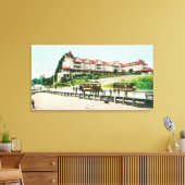 Buiten Uitzicht van het Zee-strand-hotel Canvas Afdruk (Insitu (Woonkamer))