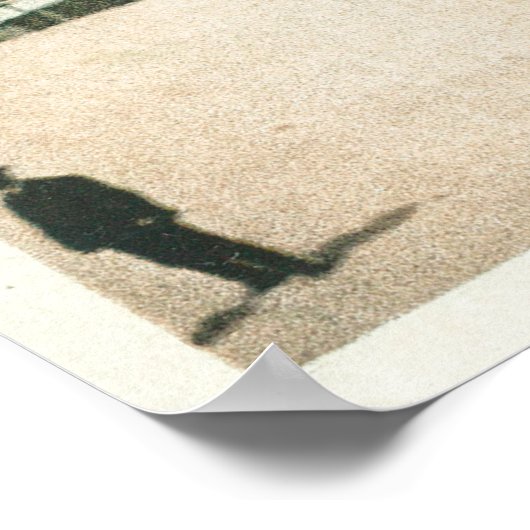 Buiten Uitzicht van het Zee-strand-hotel Poster (Hoek)