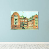 Buiten Uitzicht van het ziekenhuis Hahnemann Canvas Afdruk (Insitu (Houten vloer))
