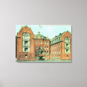 Buiten Uitzicht van het ziekenhuis Hahnemann Canvas Afdruk