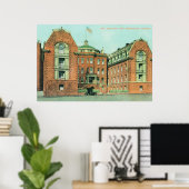 Buiten Uitzicht van het ziekenhuis Hahnemann Poster (Thuiskantoor)