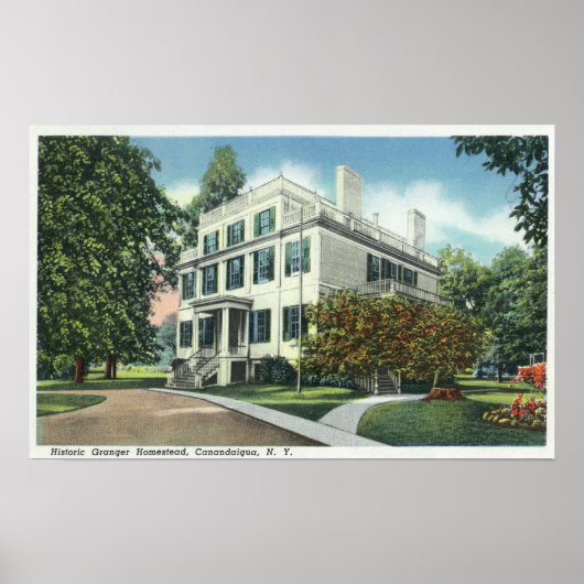 Buiten Uitzicht van Historic Granger Homestead Poster (Voorkant)