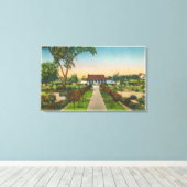Buiten Uitzicht van Hoopes Gardens Club House Canvas Afdruk (Insitu (Houten vloer))