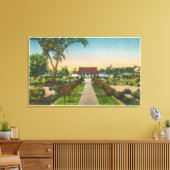 Buiten Uitzicht van Hoopes Gardens Club House Canvas Afdruk (Insitu (Woonkamer))