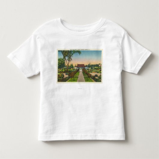 Buiten Uitzicht van Hoopes Gardens Club House Kinder Shirts (Voorkant)