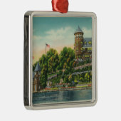 Buiten Uitzicht van Hopewell Hall Metalen Ornament (Rechts)