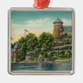 Buiten Uitzicht van Hopewell Hall Metalen Ornament (Voorkant)