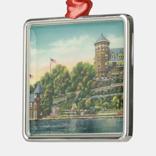 Buiten Uitzicht van Hopewell Hall Metalen Ornament (Links)