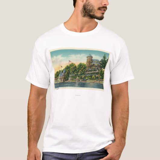 Buiten Uitzicht van Hopewell Hall T-shirt (Voorkant)