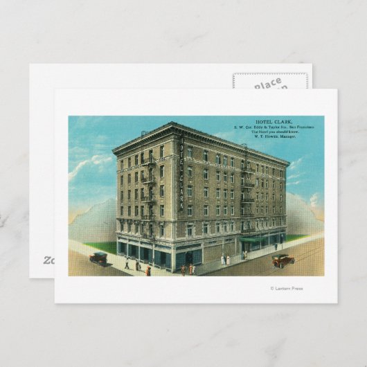 Buiten Uitzicht van Hotel Clark Briefkaart (Voorkant / Achterkant)