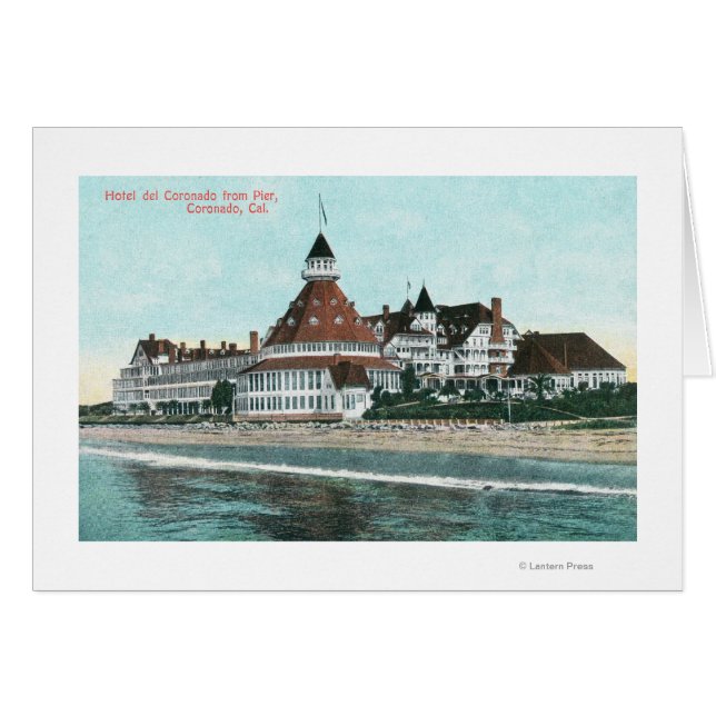 Buiten Uitzicht van Hotel del Coronado van Pier (Voorkant Horizontaal)