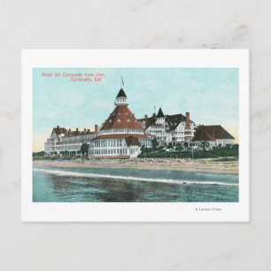 Buiten Uitzicht van Hotel del Coronado van Pier Briefkaart