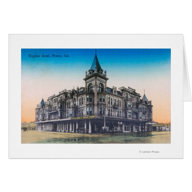 Buiten Uitzicht van Hughes HotelFresno, CA (Voorkant Horizontaal)