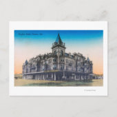 Buiten Uitzicht van Hughes HotelFresno, CA Briefkaart (Voorkant)