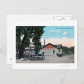 Buiten Uitzicht van Jacinto CreameryWillows, CA Briefkaart (Voorkant / Achterkant)