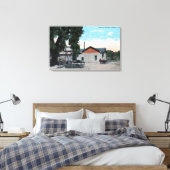 Buiten Uitzicht van Jacinto CreameryWillows, CA Canvas Afdruk (Insitu (Slaapkamer))