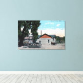 Buiten Uitzicht van Jacinto CreameryWillows, CA Canvas Afdruk (Insitu (Houten vloer))