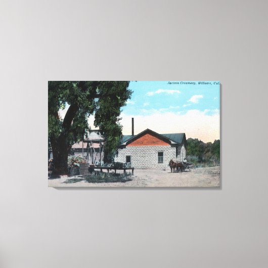 Buiten Uitzicht van Jacinto CreameryWillows, CA Canvas Afdruk (Voorkant)