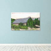 Buiten Uitzicht van James Marshall Cabin Canvas Afdruk (Insitu (Houten vloer))