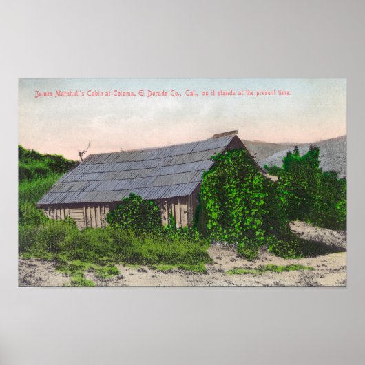 Buiten Uitzicht van James Marshall Cabin Poster (Voorkant)