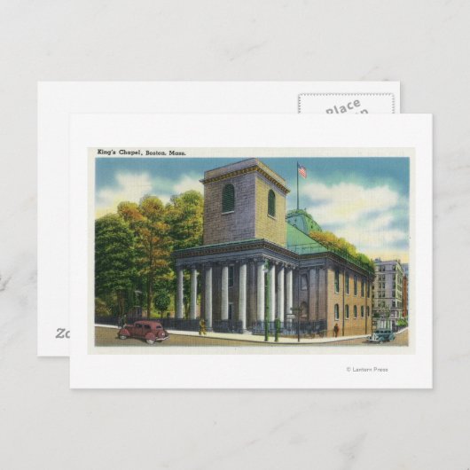 Buiten Uitzicht van King's kapel # 2 Briefkaart (Voorkant / Achterkant)