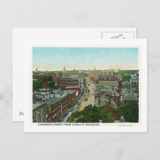 Buiten Uitzicht van Longmees House Briefkaart (Voorkant / Achterkant)