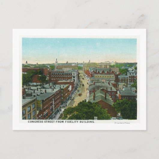 Buiten Uitzicht van Longmees House Briefkaart (Voorkant)