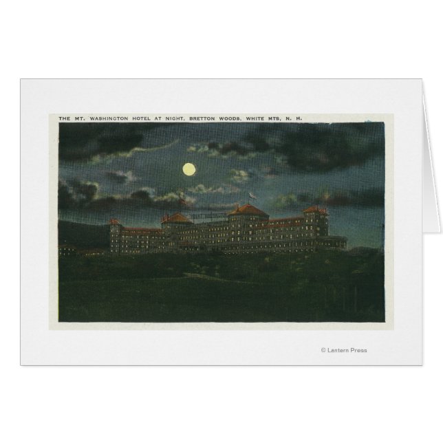 Buiten Uitzicht van Mt Washington Hotel bij nacht (Voorkant Horizontaal)
