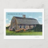 Buiten Uitzicht van Myles Standish House Briefkaart (Voorkant)