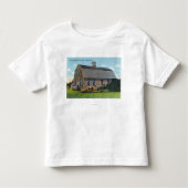 Buiten Uitzicht van Myles Standish House Kinder Shirts (Voorkant)
