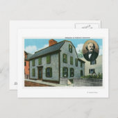 Buiten Uitzicht van Nathaniel Hawthorne's Briefkaart (Voorkant / Achterkant)