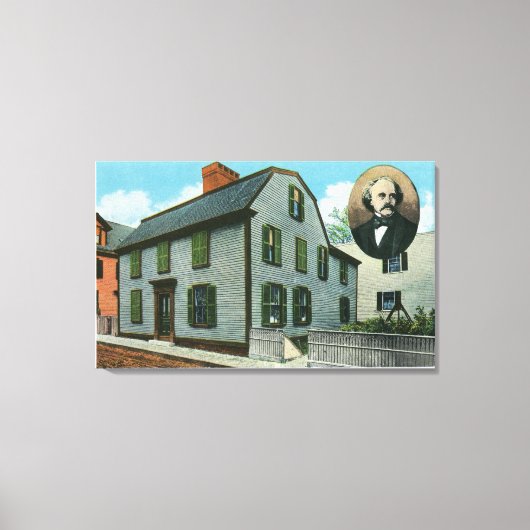 Buiten Uitzicht van Nathaniel Hawthorne's Canvas Afdruk (Voorkant)
