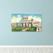 Buiten Uitzicht van New Publishing House Canvas Afdruk (Insitu (Houten vloer))