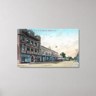 Buiten Uitzicht van NSGW BuildingWoodland, CA Canvas Afdruk