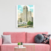 Buiten Uitzicht van NY State Kantoor Bldg Canvas Afdruk (Insitu (Woonkamer))